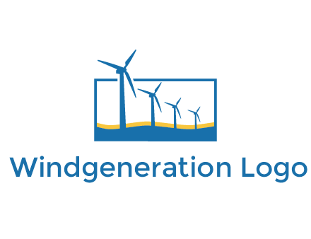 renewable energy logo showcasing windmills