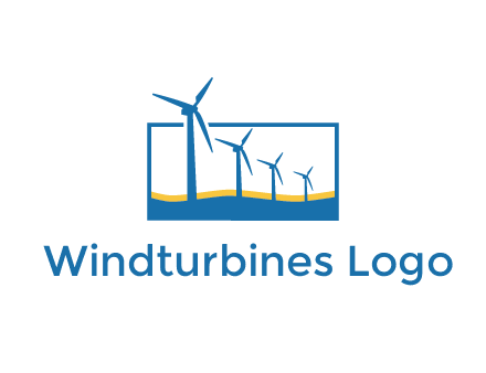 renewable energy logo showcasing windmills