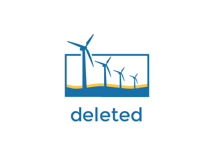 renewable energy logo showcasing windmills