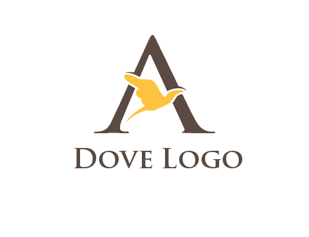 dove incorporate with letter A logo