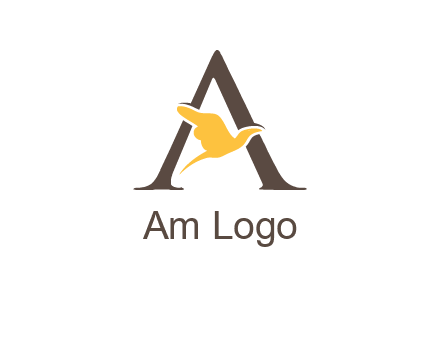 dove incorporate with letter A logo