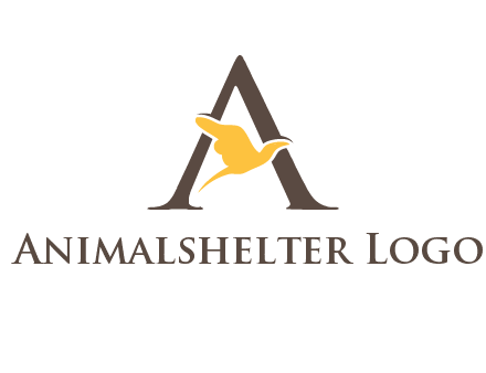 dove incorporate with letter A logo