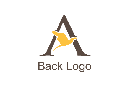 dove incorporate with letter A logo