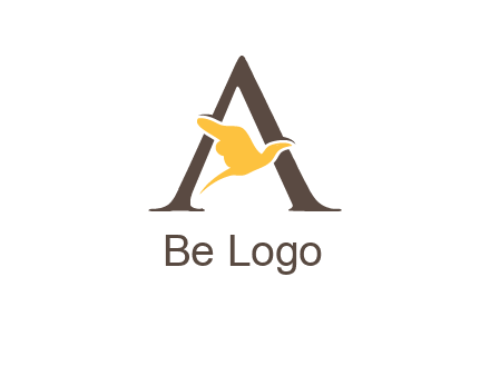 dove incorporate with letter A logo