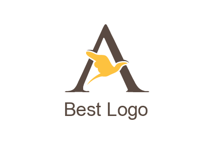 dove incorporate with letter A logo