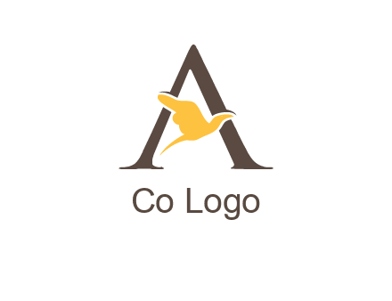 dove incorporate with letter A logo