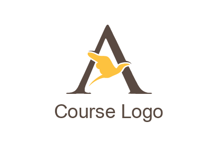 dove incorporate with letter A logo