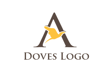 dove incorporate with letter A logo