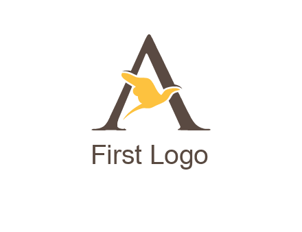 dove incorporate with letter A logo