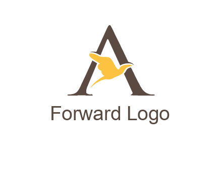 dove incorporate with letter A logo