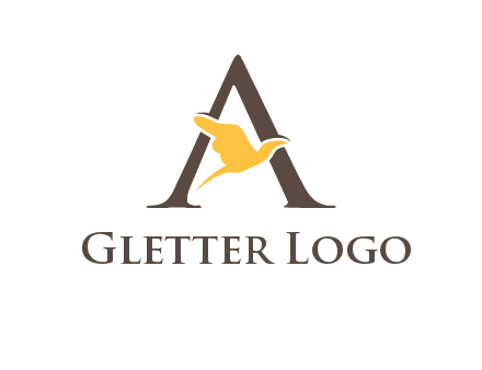dove incorporate with letter A logo