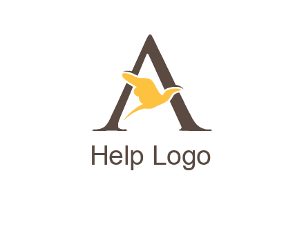 dove incorporate with letter A logo