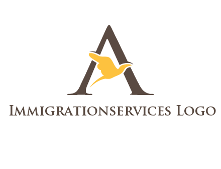 dove incorporate with letter A logo
