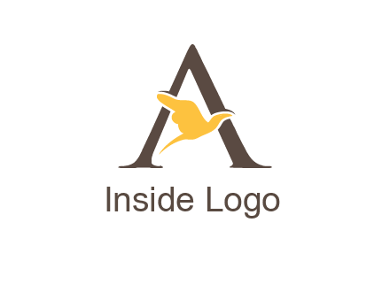 dove incorporate with letter A logo