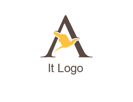dove incorporate with letter A logo