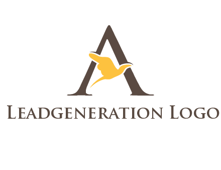 dove incorporate with letter A logo