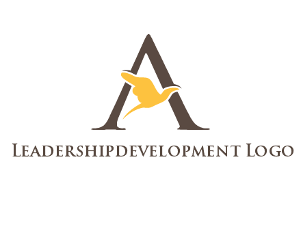 dove incorporate with letter A logo
