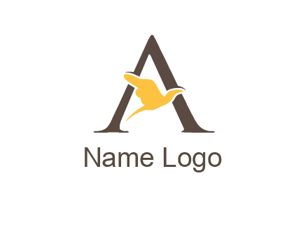 dove incorporate with letter A logo