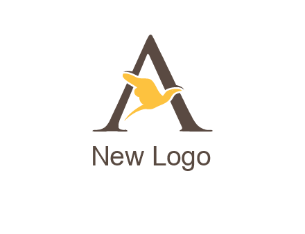 dove incorporate with letter A logo