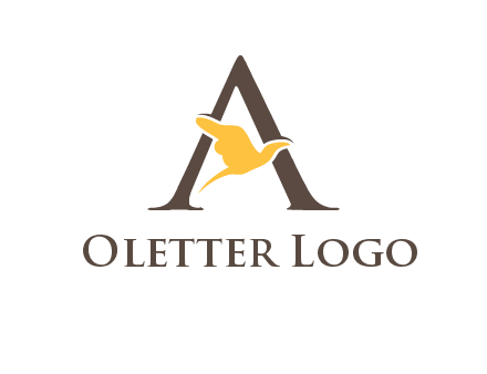 dove incorporate with letter A logo
