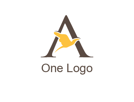 dove incorporate with letter A logo