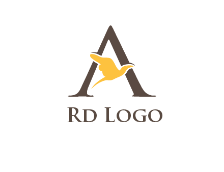 dove incorporate with letter A logo