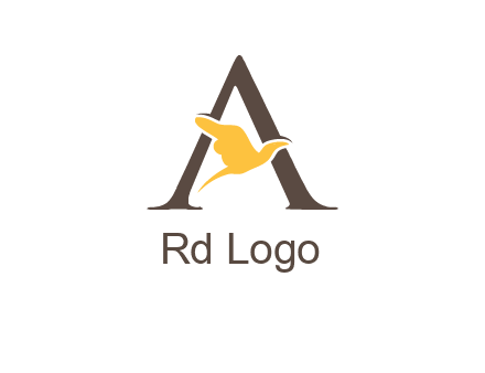 dove incorporate with letter A logo
