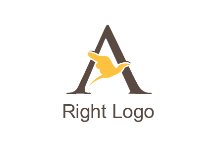 dove incorporate with letter A logo