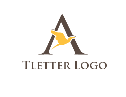 dove incorporate with letter A logo