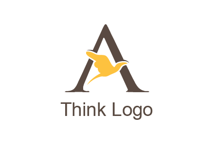 dove incorporate with letter A logo