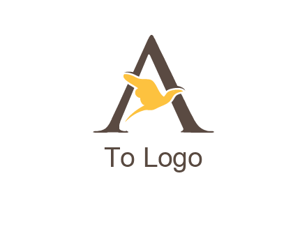 dove incorporate with letter A logo