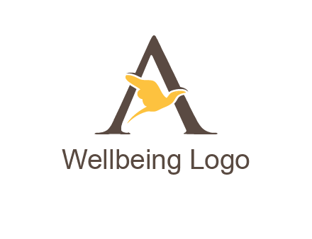 dove incorporate with letter A logo