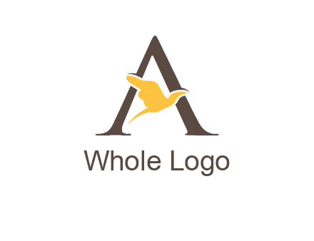 dove incorporate with letter A logo