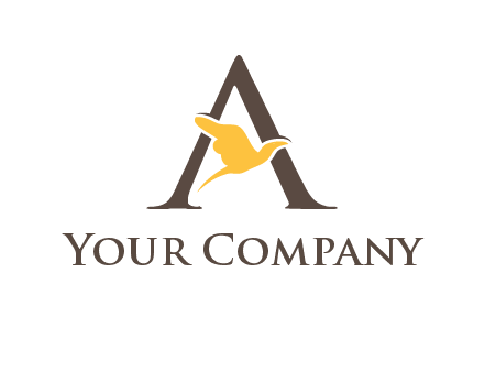 dove incorporate with letter A logo