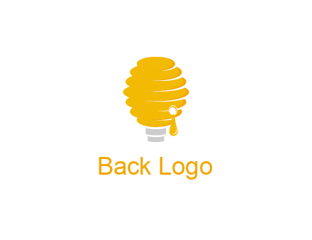 light bulb shaped like a beehive logo