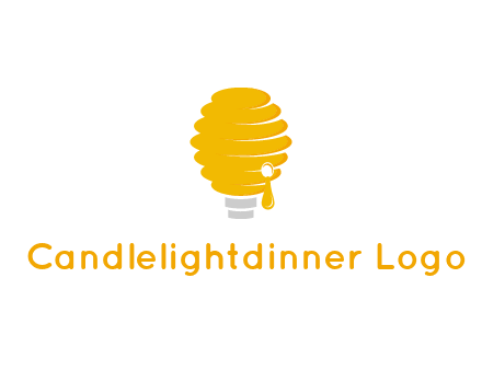 light bulb shaped like a beehive logo