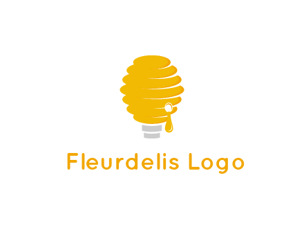 light bulb shaped like a beehive logo