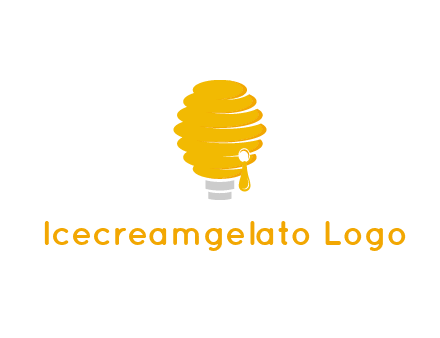 light bulb shaped like a beehive logo