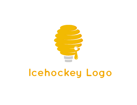light bulb shaped like a beehive logo