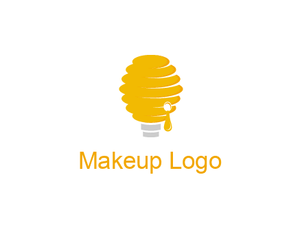light bulb shaped like a beehive logo