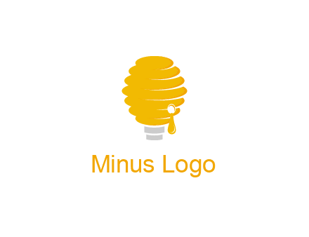 light bulb shaped like a beehive logo
