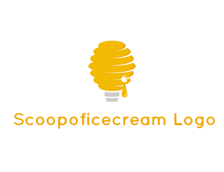 light bulb shaped like a beehive logo