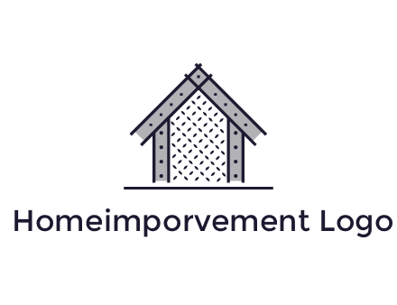 construction logo with simple clothing patterns on a house