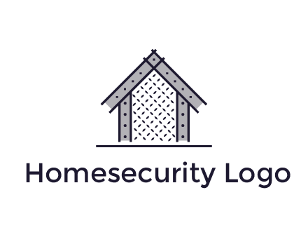 construction logo with simple clothing patterns on a house