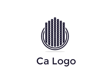 stalks or cables logo with vertical lines