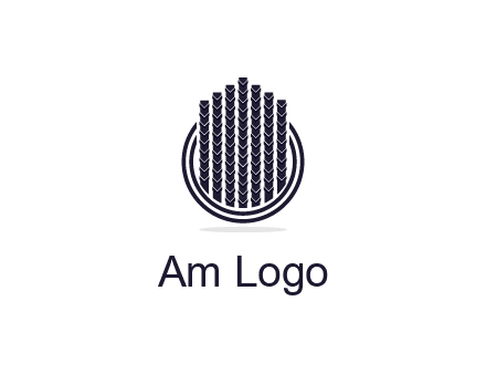 stalks or cables logo with vertical lines