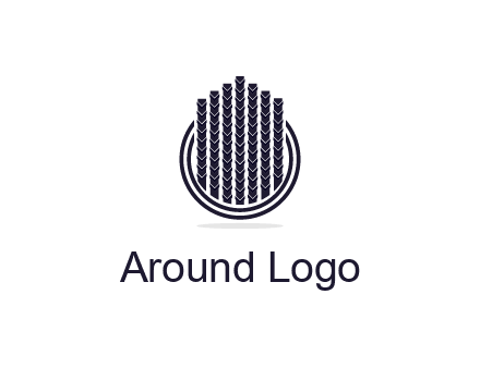 stalks or cables logo with vertical lines