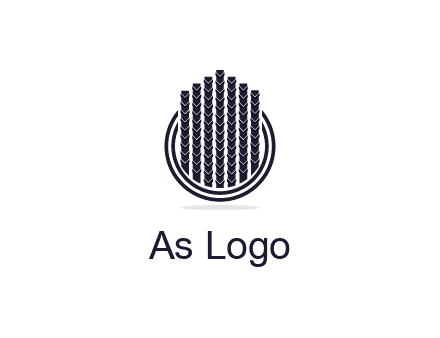 stalks or cables logo with vertical lines
