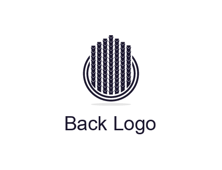 stalks or cables logo with vertical lines
