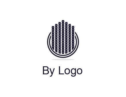 stalks or cables logo with vertical lines